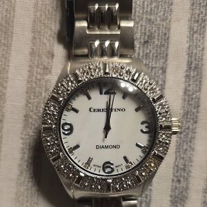 Ceretino Woman's Silver Diamond Watch